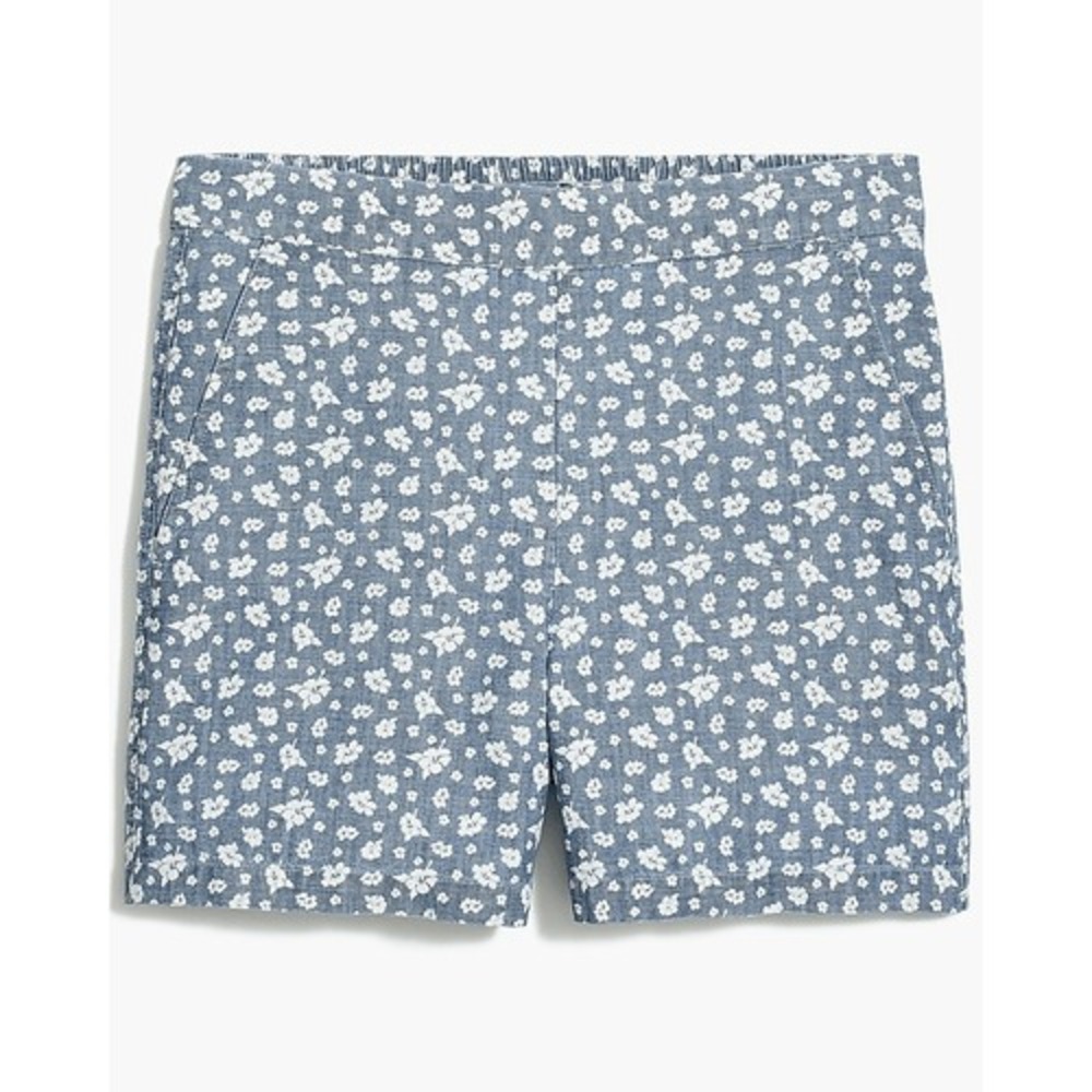 J. Crew Mercantile Blue & White Floral Pull-On‎ Shorts XS